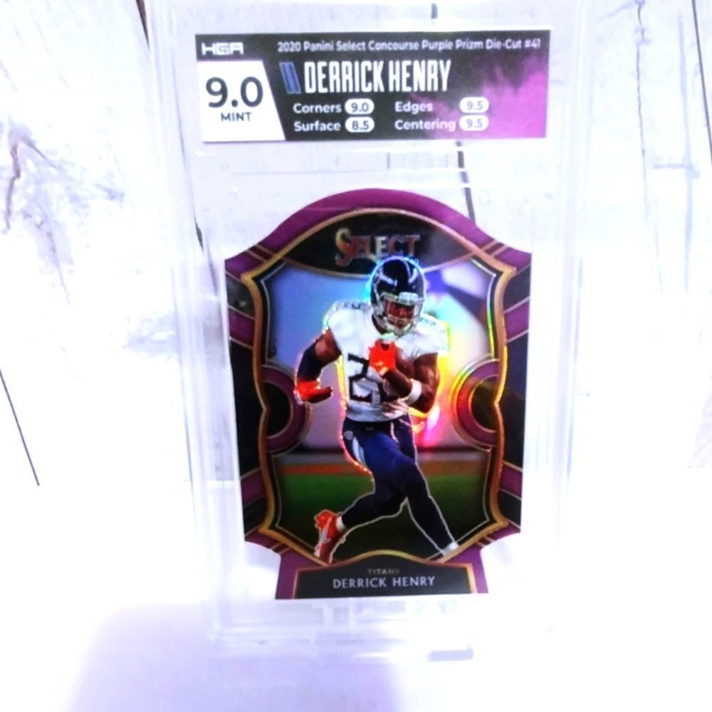2020 Panini Select DERRICK HENRY Concourse Purple PRIZM Die-Cut #4 TITANS